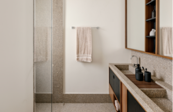 Foto real do apartamento decorado opção de 124m²